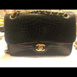 Chanel Black Crocodile Bag in mint condition any collectors dream addition